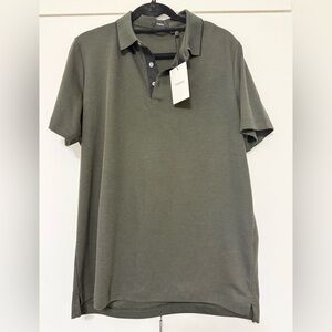 Theory Men's Olive Polo Shirt